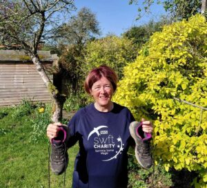 Caro preparing for 30 mile charity walk for SWFT NHS 30th Anniversary