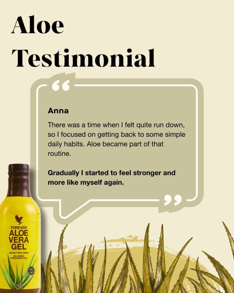 Aloe product testimonial