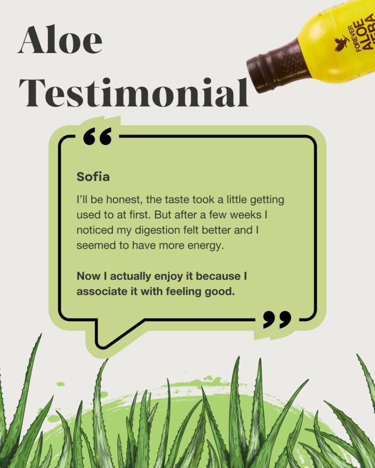 Aloe juice testimonal