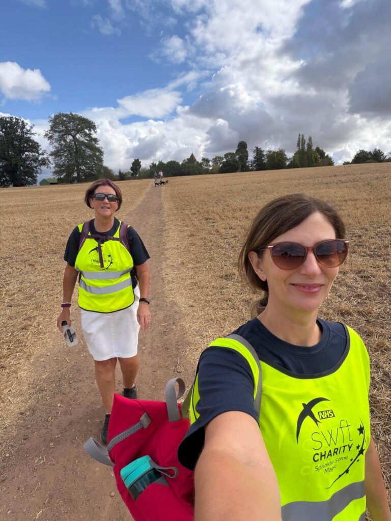 Caro with fellow BNI'er during another 6-Mile loop