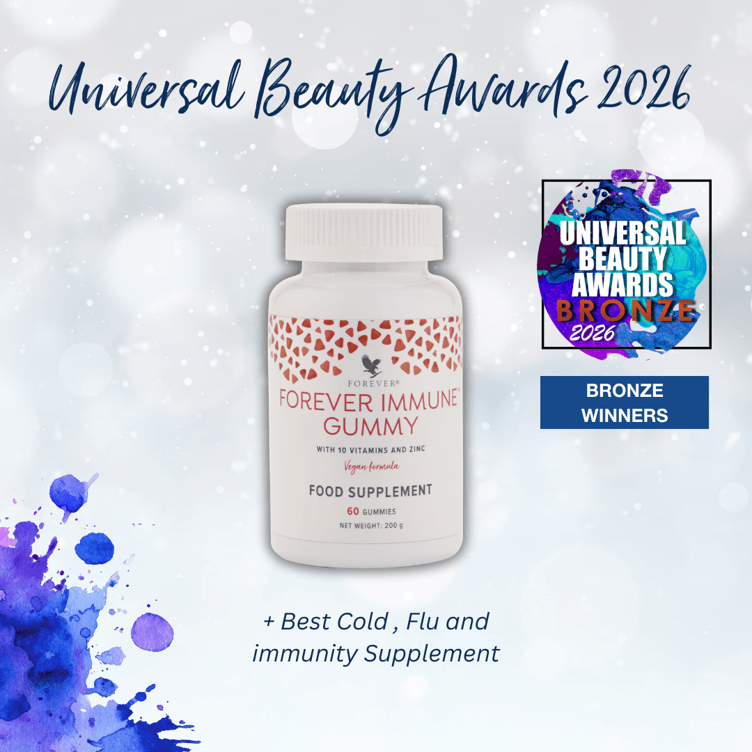 Forever Immune Gummy product featuring awards